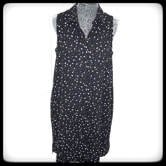 📂Ann Klein Dress Slvls A line Button Front  10 - Picture 1 of 9